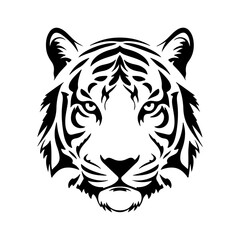 Tiger head with transparent background