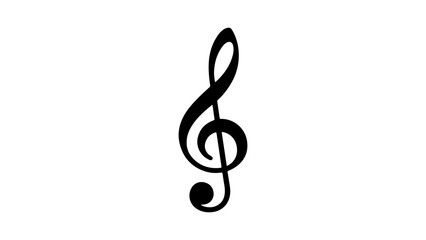 Obraz premium Treble clef with transparent background