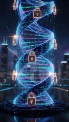 Cybersecurity Technology Genetic DNA Security Business Data Protection Encryption Algorithm