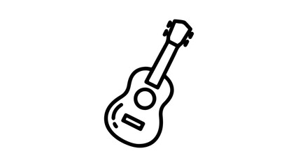 Ukulele outline with transparent background