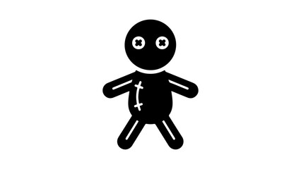 Voodoo doll with transparent background
