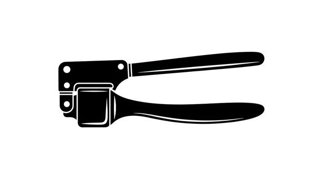 black garlic press on white background clip art preview