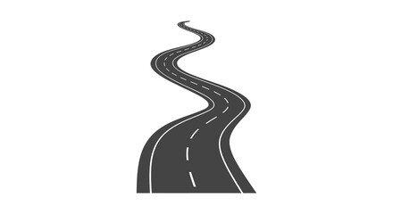 a winding road stretches into the distance with smooth curves © mst