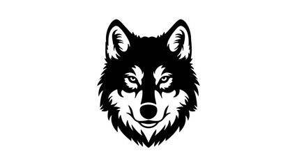 Wolf head with transparent background