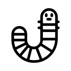 Worm icon with transparent background