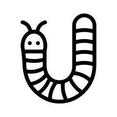 Worm icon with transparent background