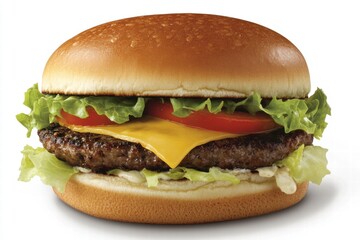 Classic cheeseburger with lettuce tomato and cheese
