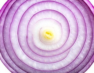 Detailed Halved Shallot Bulb with Glossy Inner Texture
