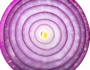 Macro Close-Up of Halved Shallot with Purple Rings