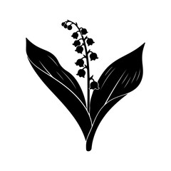 Lily of the valley flower with transparent background