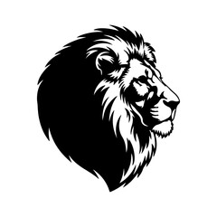 Lion head with transparent background