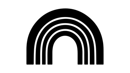 Minimal rainbow arc with transparent background
