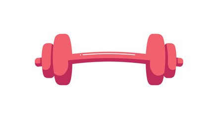 Obraz premium a pink dumbbell isolated on white background