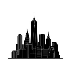 Obraz premium New york city skyline with transparent background