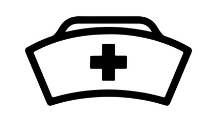 Nurse cap with transparent background