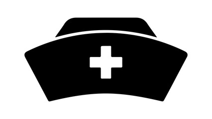 Nurse cap with transparent background