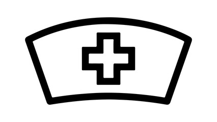 Nurse cap with transparent background