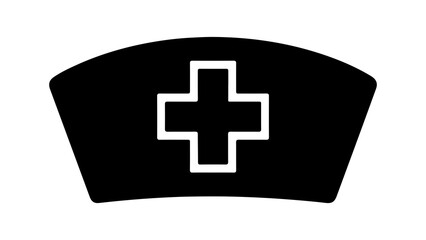 Nurse cap with transparent background