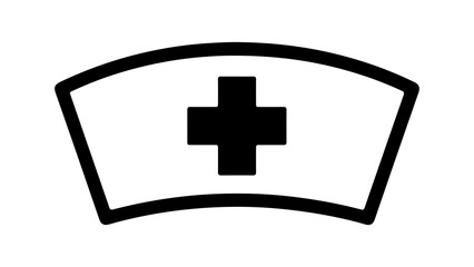 Nurse cap with transparent background