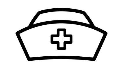 Nurse cap with transparent background