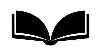 Open book icon with transparent background