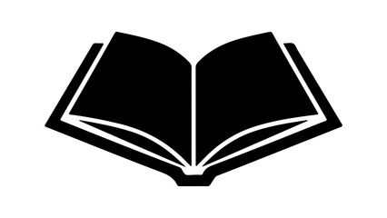 Open book icon with transparent background