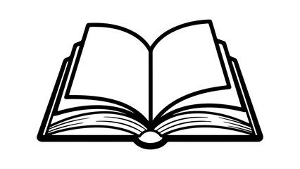 Open book with transparent background