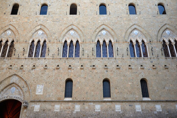 Salimbeni Palace in Siena, Tuscany, Italy.