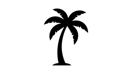 Obraz premium Palm tree silhouette with transparent background