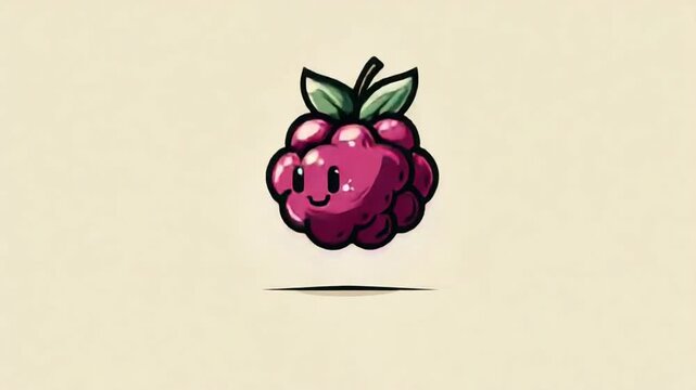 Cute raspberry illustration
