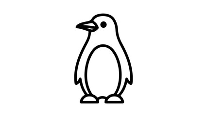 Penguin outline with transparent background