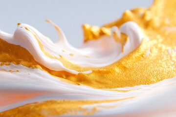 An artistic abstract image of a flowing molten ink