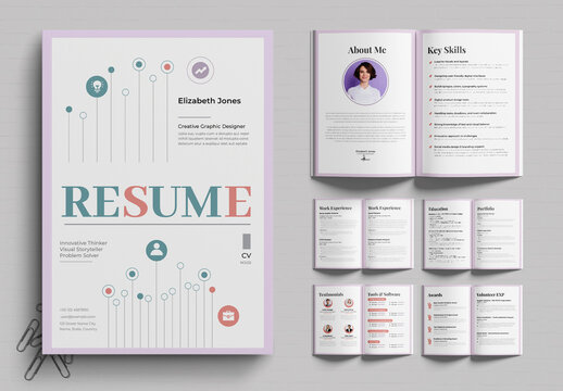 Creative Resume Booklet Portfolio Template