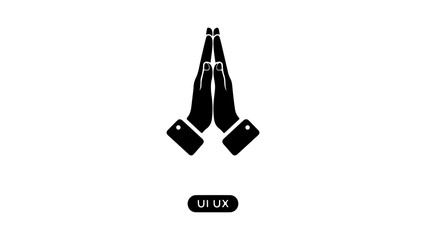Praying hands icon with transparent background