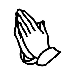 Praying hands with transparent background