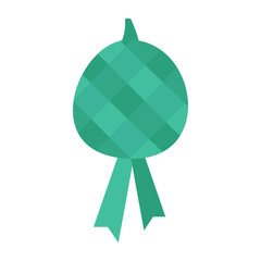 Abstract green leaf shape symbolizing nature, growth, and tranquility in a minimalist design