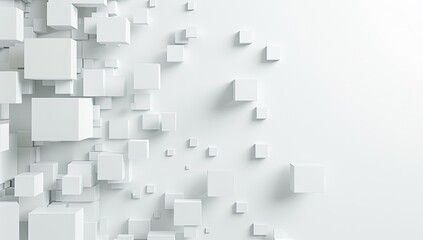 Obraz premium Abstract geometric background of white cubes