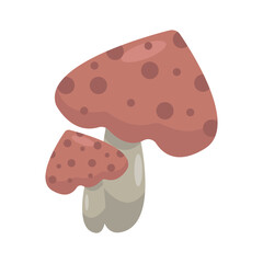 Close-up of stylized mushrooms with a textured surface against a plain background