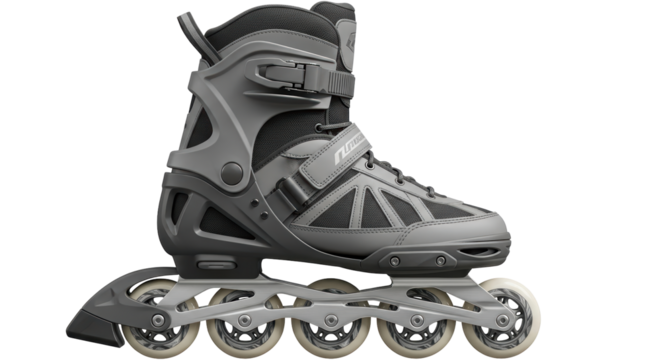 Isolated inline skates for recreation or competition, ready for roller skating or rollerblading