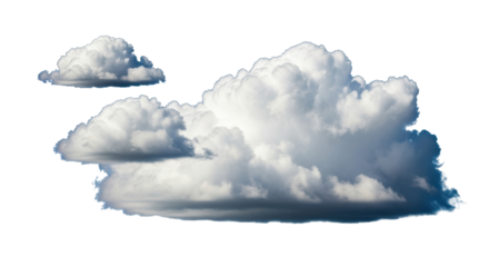 Isolated Cumulus Cloudscapes Atmospheric Meteorology Environment Sky in Blue and Gray Hues