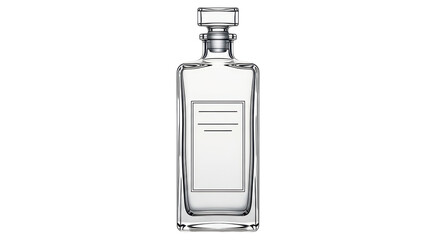 Isolated decanter ready to hold luxurious vintage whiskey or high end premium liquor