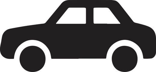 Classic vintage car silhouette icon illustration