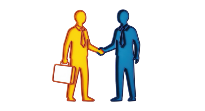 Isolated Agreement Business Collaboration Contract Deal Handshake Partnership Teamwork Cooperation