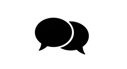 Isolated conversation bubbles representing communication, dialogue and chatting online now