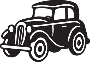 Vintage car silhouette