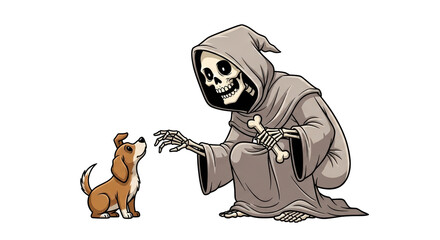 Isolated Dog and Death