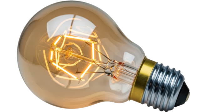 Isolated Edison Light Bulb