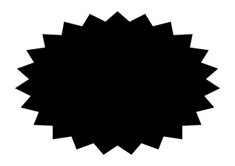 Black Starburst Shape