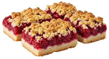 Isolated Cherry Crumble Bars