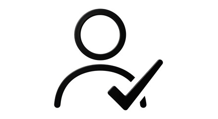 Isolated User Profile Check Icon